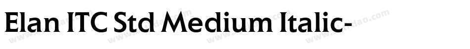 Elan ITC Std Medium Italic字体转换